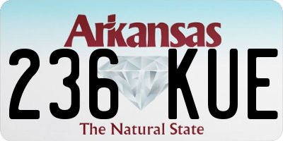 AR license plate 236KUE