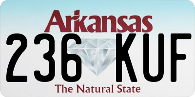 AR license plate 236KUF