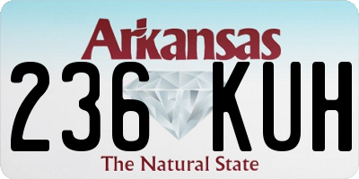 AR license plate 236KUH
