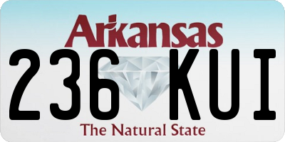 AR license plate 236KUI