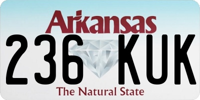 AR license plate 236KUK