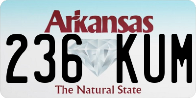 AR license plate 236KUM
