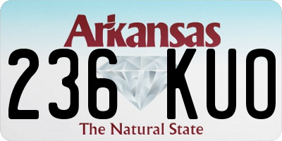 AR license plate 236KUO