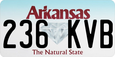AR license plate 236KVB