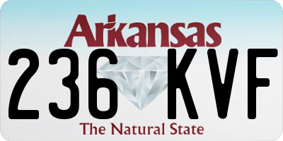 AR license plate 236KVF