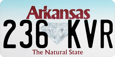 AR license plate 236KVR