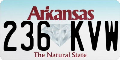 AR license plate 236KVW