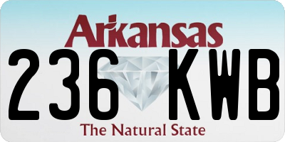 AR license plate 236KWB