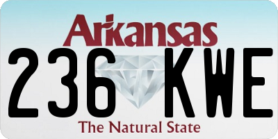 AR license plate 236KWE