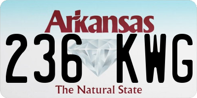 AR license plate 236KWG