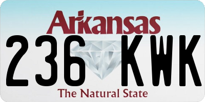 AR license plate 236KWK