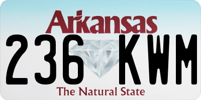 AR license plate 236KWM