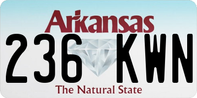 AR license plate 236KWN