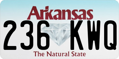 AR license plate 236KWQ