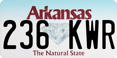 AR license plate 236KWR