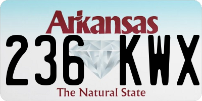AR license plate 236KWX