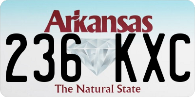 AR license plate 236KXC