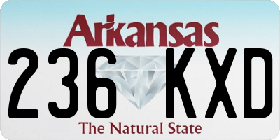 AR license plate 236KXD