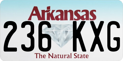 AR license plate 236KXG