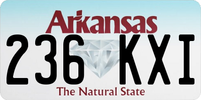 AR license plate 236KXI