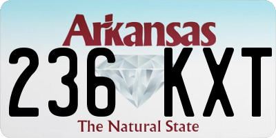 AR license plate 236KXT