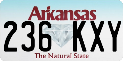 AR license plate 236KXY