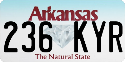 AR license plate 236KYR