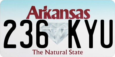 AR license plate 236KYU