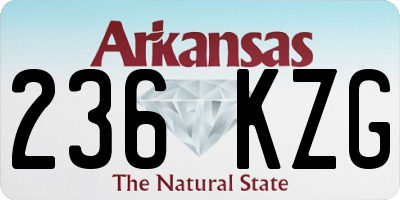 AR license plate 236KZG