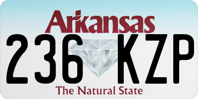 AR license plate 236KZP