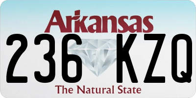 AR license plate 236KZQ