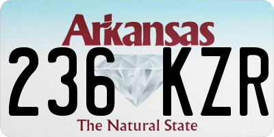 AR license plate 236KZR