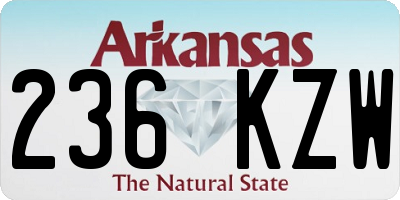 AR license plate 236KZW