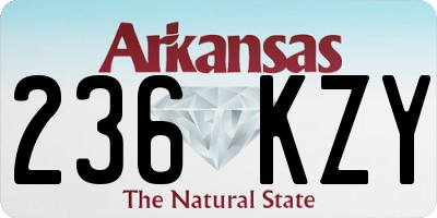 AR license plate 236KZY