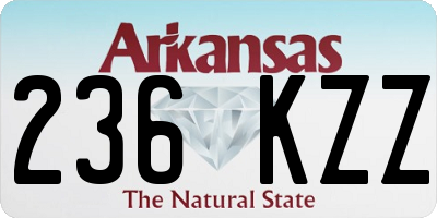 AR license plate 236KZZ