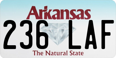 AR license plate 236LAF