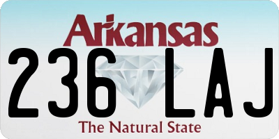 AR license plate 236LAJ