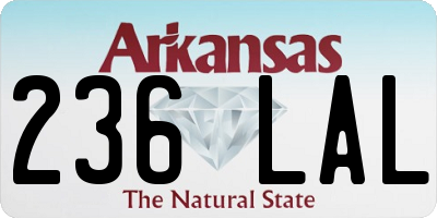AR license plate 236LAL