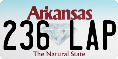 AR license plate 236LAP