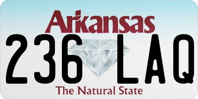 AR license plate 236LAQ