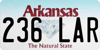 AR license plate 236LAR