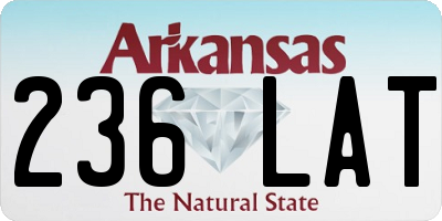 AR license plate 236LAT