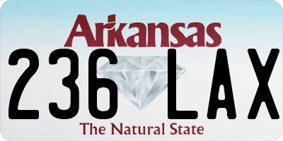 AR license plate 236LAX