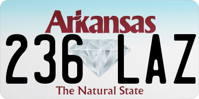 AR license plate 236LAZ