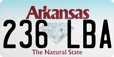 AR license plate 236LBA