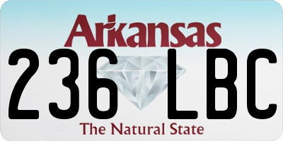 AR license plate 236LBC