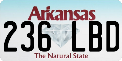 AR license plate 236LBD