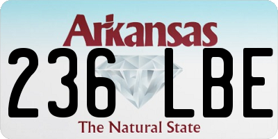 AR license plate 236LBE