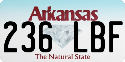 AR license plate 236LBF