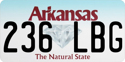 AR license plate 236LBG